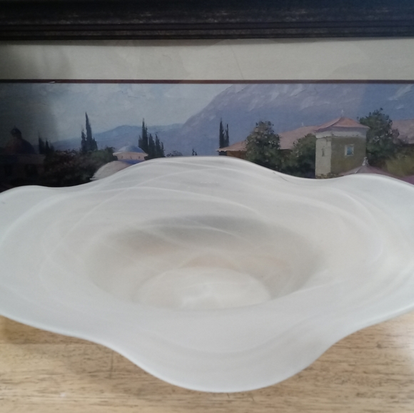 ๐ป๐๐HOMEGAARD HAND BLOWN๐ซ๐FREELY EXECUTED SCALLOPED DESIGN BOWL,CENTERPIECE. - Picture 7 of 16